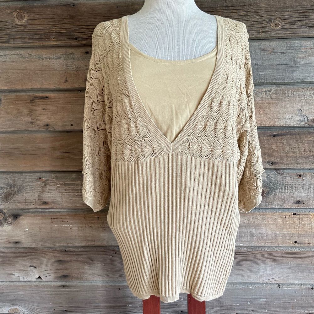 JH Collectibles V-Neck Sweater Size M EUC